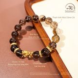  Vòng Tay Thạch Anh Khói 10mm 2A Phối Charm Tỳ Hưu 
