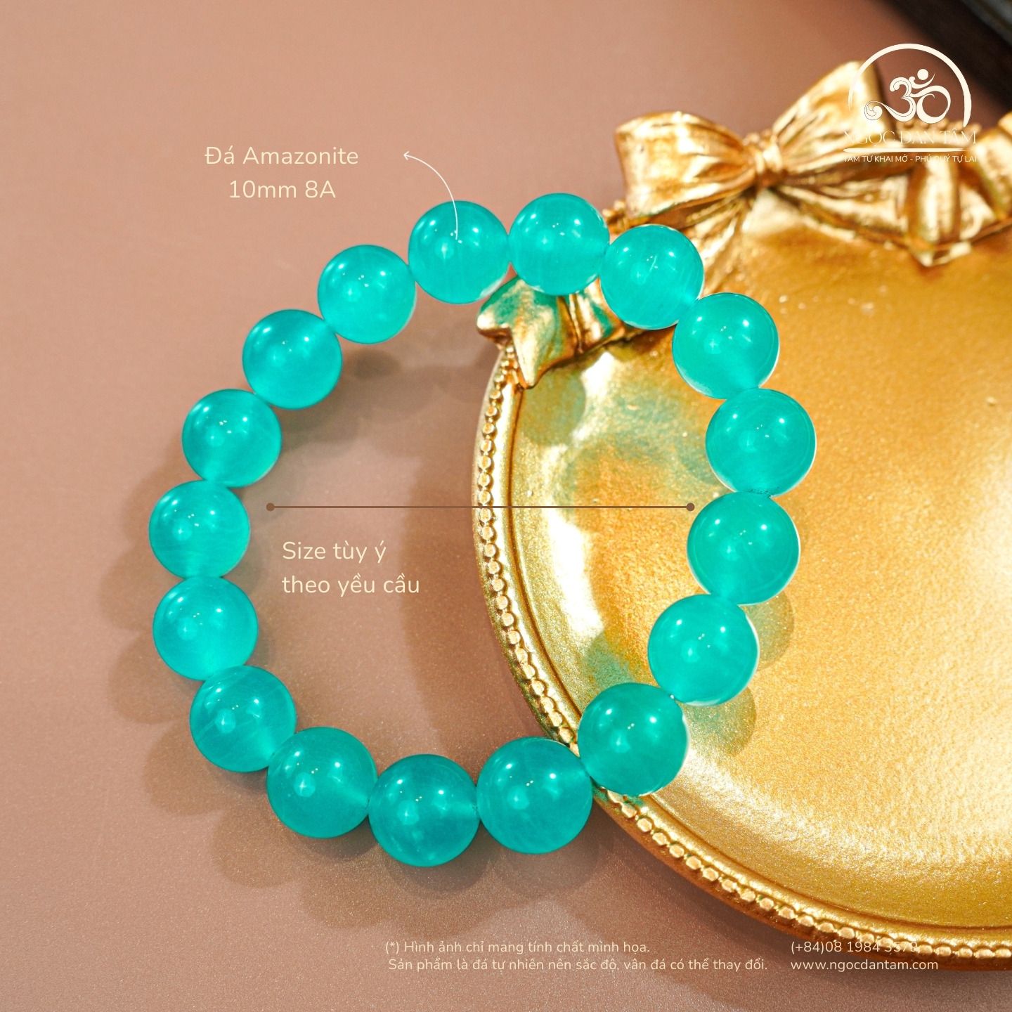  Vòng Tay Đá Amazonite 10mm 8A 