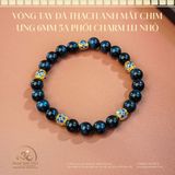  Vòng Tay Đá Thạch Anh Mắt Chim Ưng 6mm 5A Phối Charm Lu Nhỏ 