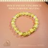 Thạch Anh Tóc Vàng 8mm 7A Phối Charm Bạc Mạ Vàng