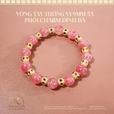  Vòng Tay Tường Vi 9mm 5A Phối Charm Đính Đá 