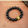 Vòng Tay Tourmaline Đen 10mm 2A Phối Charm Lục Giác Họa Tiết