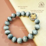  Vòng Tay Mắt Chim Ưng Xám 6A - 10mm Phối Charm Bánh Xe Pháp Luân 