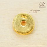  Charm Tròn Dẹp Đính Đá Lớn 7.83mm - Bạc 925 Mạ Vàng Cao Cấp 