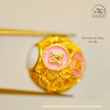  Charm Tròn May Mắn 10.41mm - Kim Loại Mạ Vàng 