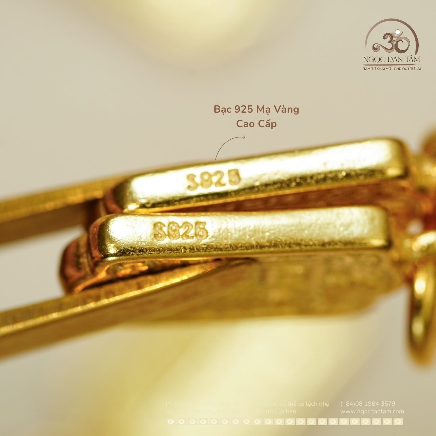  Mặt Dây Chuyền Thẻ Bài Vàng - Bạc 925 Mạ Vàng Cao Cấp 