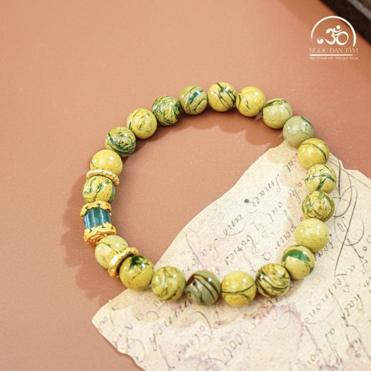  Vòng Tay Green Dragon Phối Charm Lu Thống 8mm 2A 