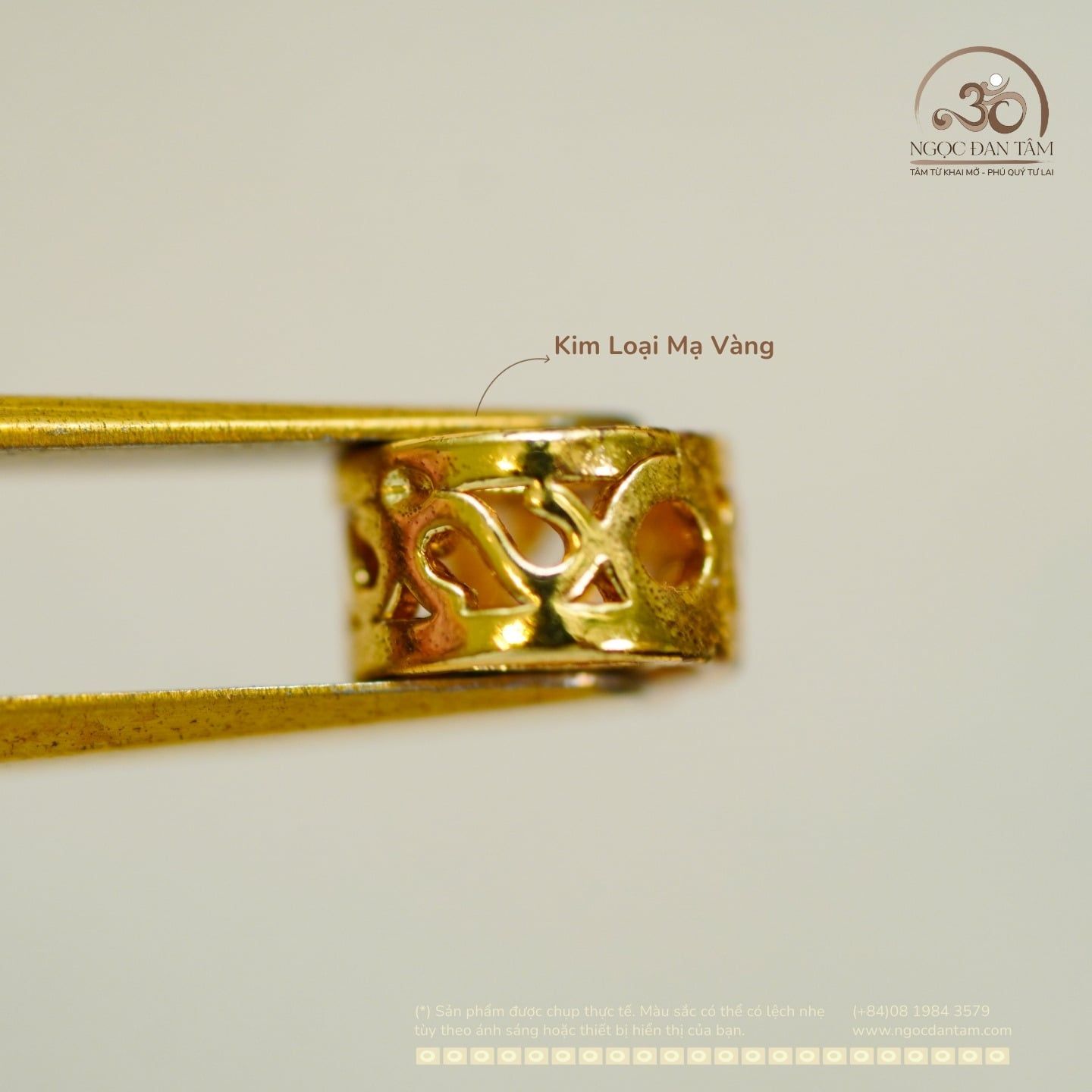  Charm Đồng Tiền 6mm - Kim Loại Mạ Vàng 