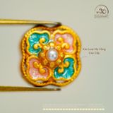  Charm Bướm Đính Ngọc Trai 9,08mm - Kim Loại Mạ Vàng Cao Cấp 