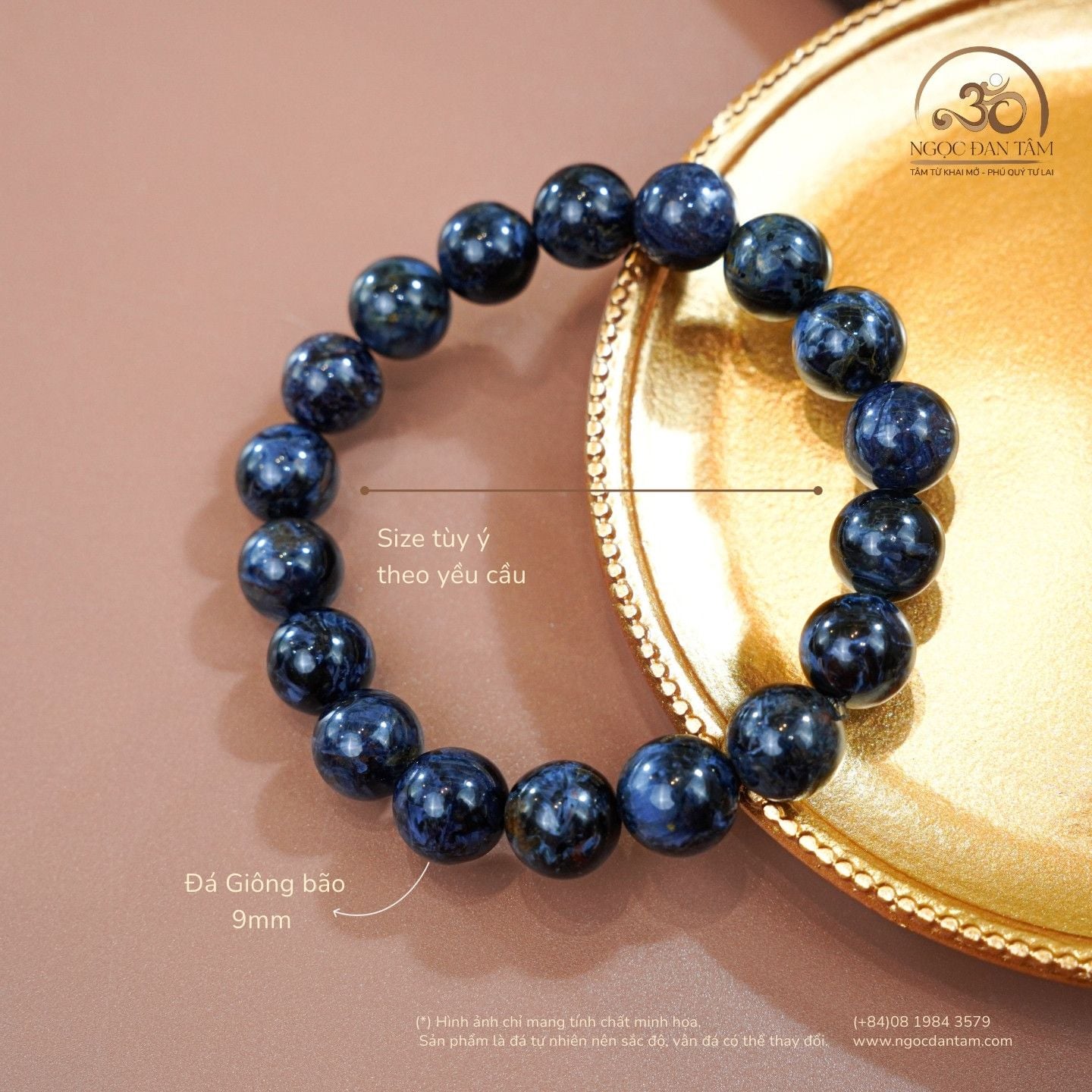  Vòng Tay Đá Giông Bão 8mm - 9mm - 10mm - 12mm 