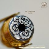  Charm Hạt Tỳ Hưu 2 Màu 12,43mm - Bạc 925 Mạ Vàng Cao Cấp 