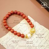  Vòng Tay Hồng Ngọc Cát Tường ( Ngọc Bích Đỏ 7mm 5A ) 