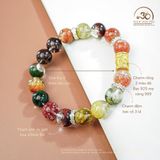  Vòng Tay Thạch Anh Ưu Linh Hoa 10mm 5A Phối Charm Rồng 2 Màu Đá 