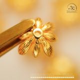  Charm Đế Hoa Nhỏ 8mm - Bạc 925 Mạ Vàng Cao Cấp 