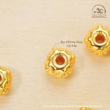  Charm Tròn Mắt Vuông Nhỏ 6.95mm - Bạc 925 Mạ Vàng Cao Cấp 