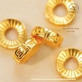  Charm Tròn Bánh Xe 9.48mm - Bạc 925 Mạ Vàng Cao Cấp 