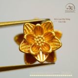  Charm Hoa Sen Cánh Nhọn 9,10mm - Kim Loại Mạ Vàng Cao Cấp 