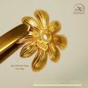  Charm Đế Hoa Lớn 11mm -  Bạc 925 Mạ Vàng Cao Cấp 