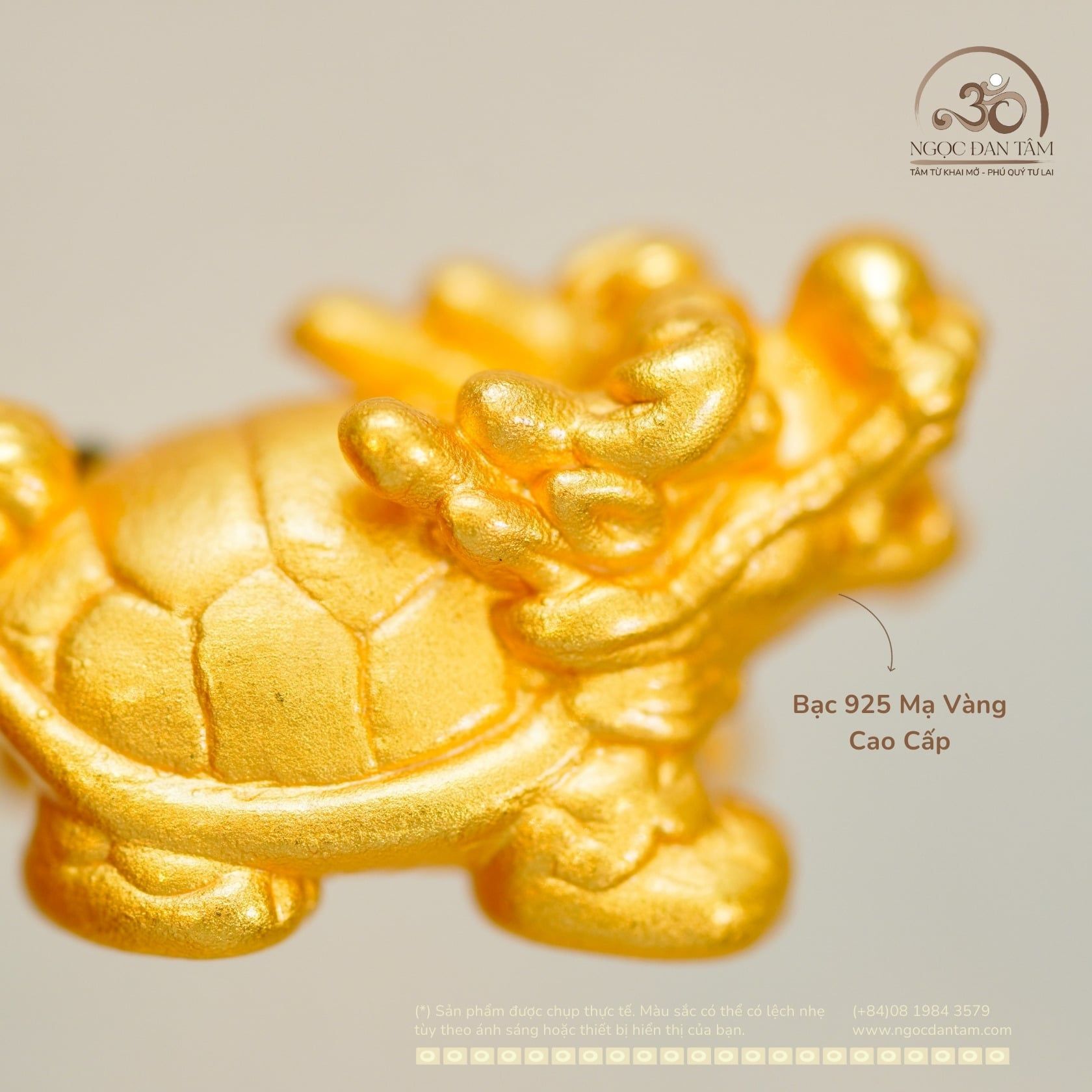  Charm Long Quy 19.19mm - Bạc 925 Mạ Vàng Cao Cấp 