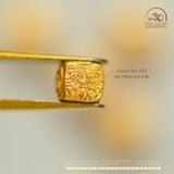  Charm Kim Tiền Vuông Khắc Zakiram 3.72mm - Charm Bạc 925 Mạ Vàng Cao Cấp 