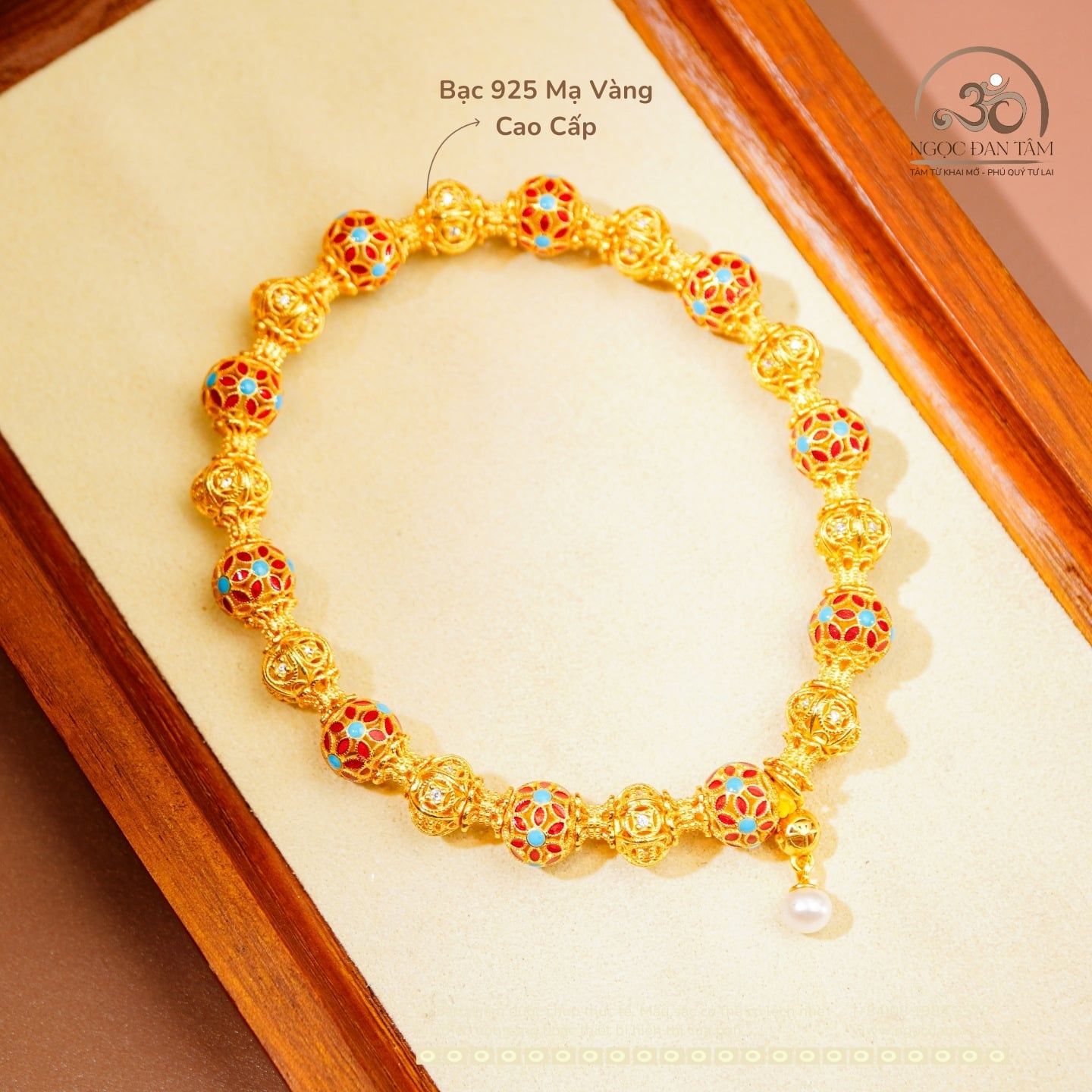  Lắc Tay Bạc Mạ Vàng Phú Quý Cát Tường 