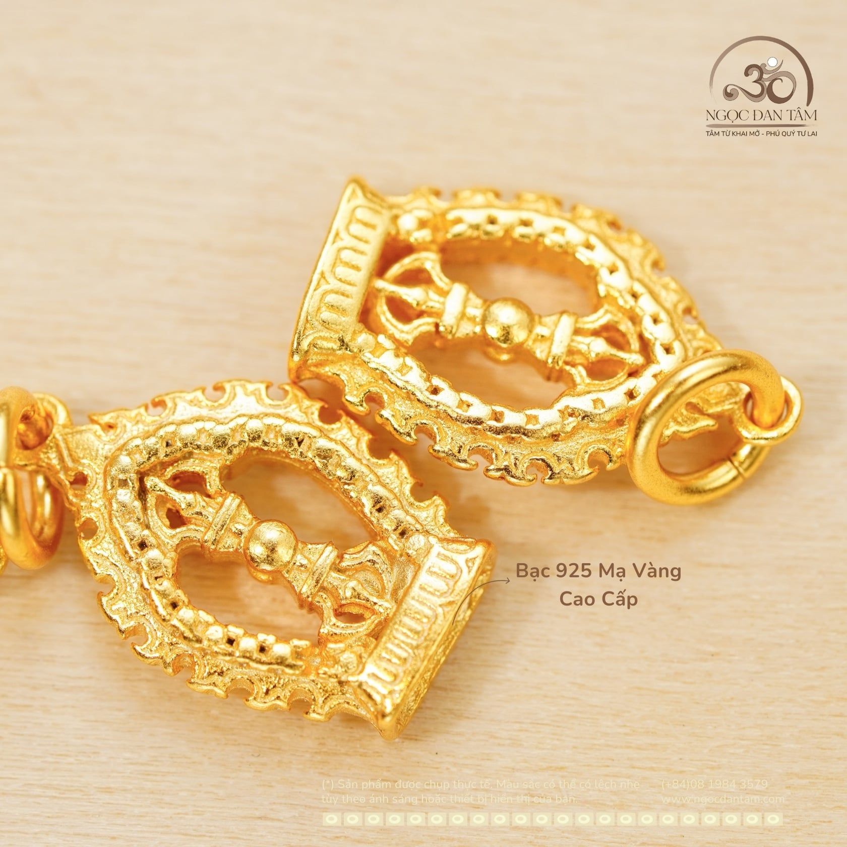  Mặt Dây Chuyền Kim Cang Tháp - Bạc 925 Mạ Vàng Cao Cấp 