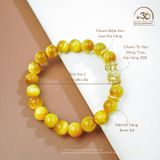  Vòng Tay Mắt Hổ Vàng Phối Tỳ Hưu 8mm 6A 