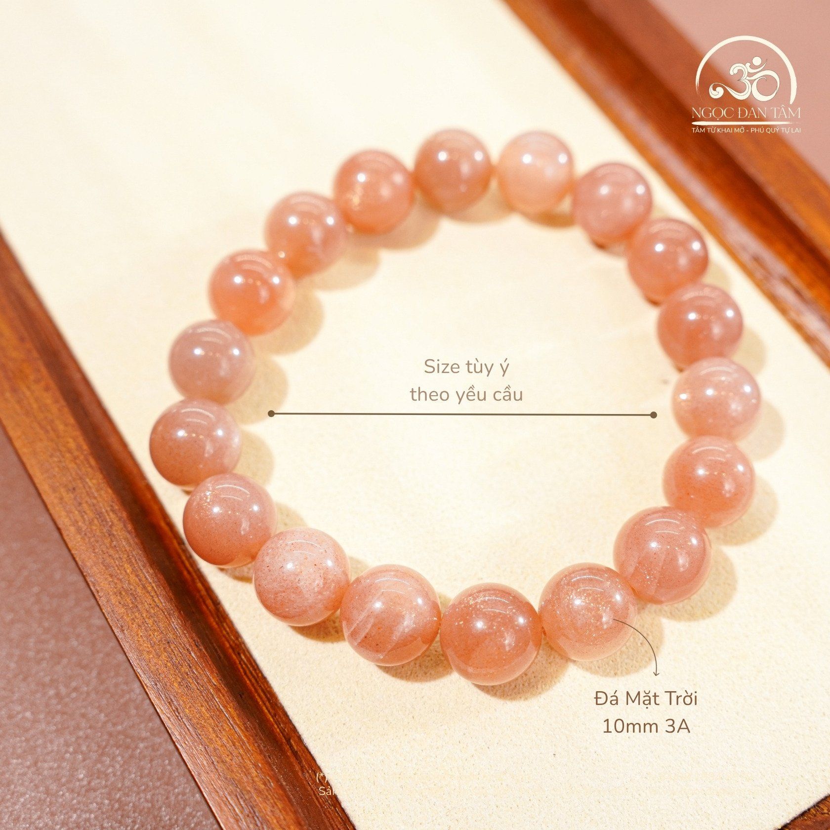  Vòng Tay Đá Mặt Trời 10mm 3A 