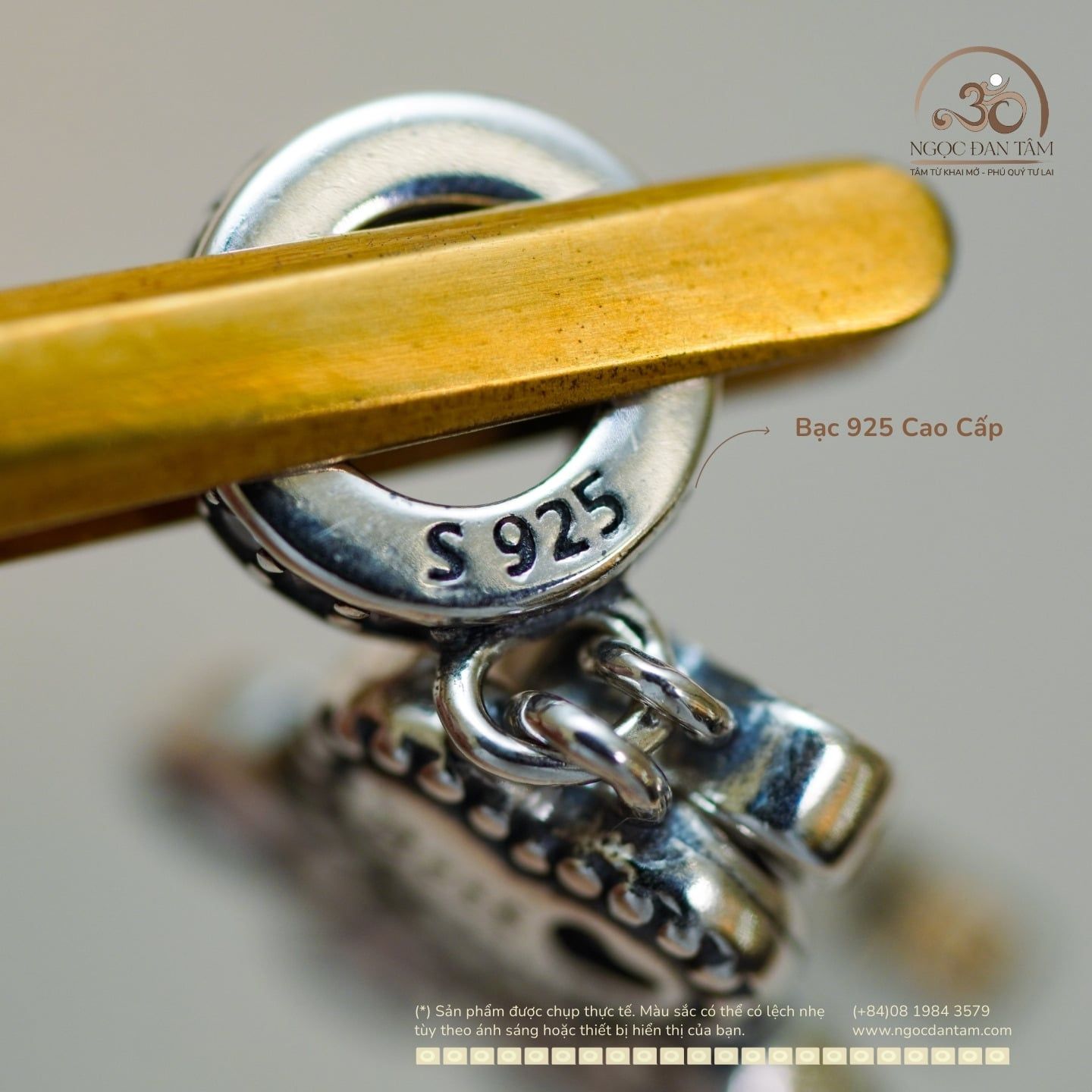  Mặt Treo Pandora Xương 12,34mm - Bạc 925 Cao Cấp 