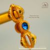  Charm Chùy Kim Cang Đính Ngọc Xanh 15,83mm - Charm Kim Loại Mạ Vàng Cao Cấp 