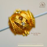  Charm Đan Dây Đính Đá Mạ Vàng 9,43mm - Kim Loại Mạ Vàng Cao Cấp 