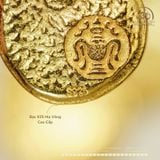  Mặt Dây Chuyền Tròn Đèn Vàng - Bạc 925 Mạ Vàng Cao Cấp 