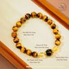  Vòng Tay Mắt Hổ Vàng Nâu 8mm 5A Phối Đá 