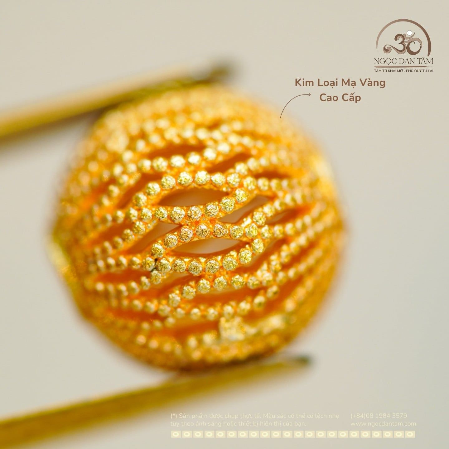  Charm Lồng Đèn 10,09mm - Kim Loại Mạ Vàng Cao Cấp 