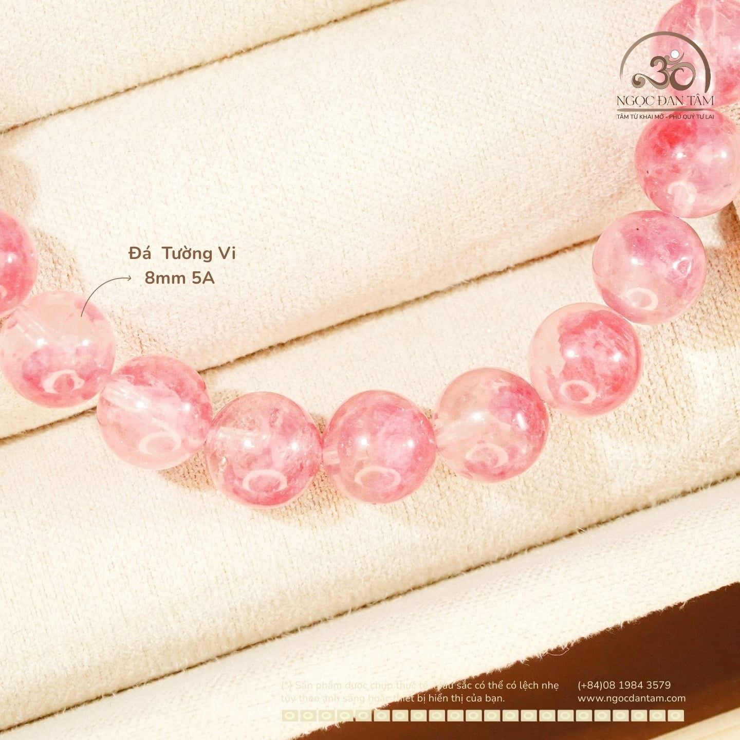  Vòng Tay Tường Vi 8mm 5A 