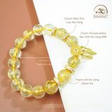  Vòng Tay Thạch Anh Tóc Vàng 10mm 5A Phối Charm Dream Catcher 