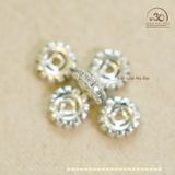  Charm Đệm Mạ Bạc 6mm 