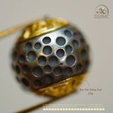  Charm Tròn Mặt Trăng 11,07mm - Bạc 925 Mạ Vàng Cao Cấp 