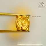  Charm Hoa Vuông - Kim Loại Mạ Vàng Cao Cấp 