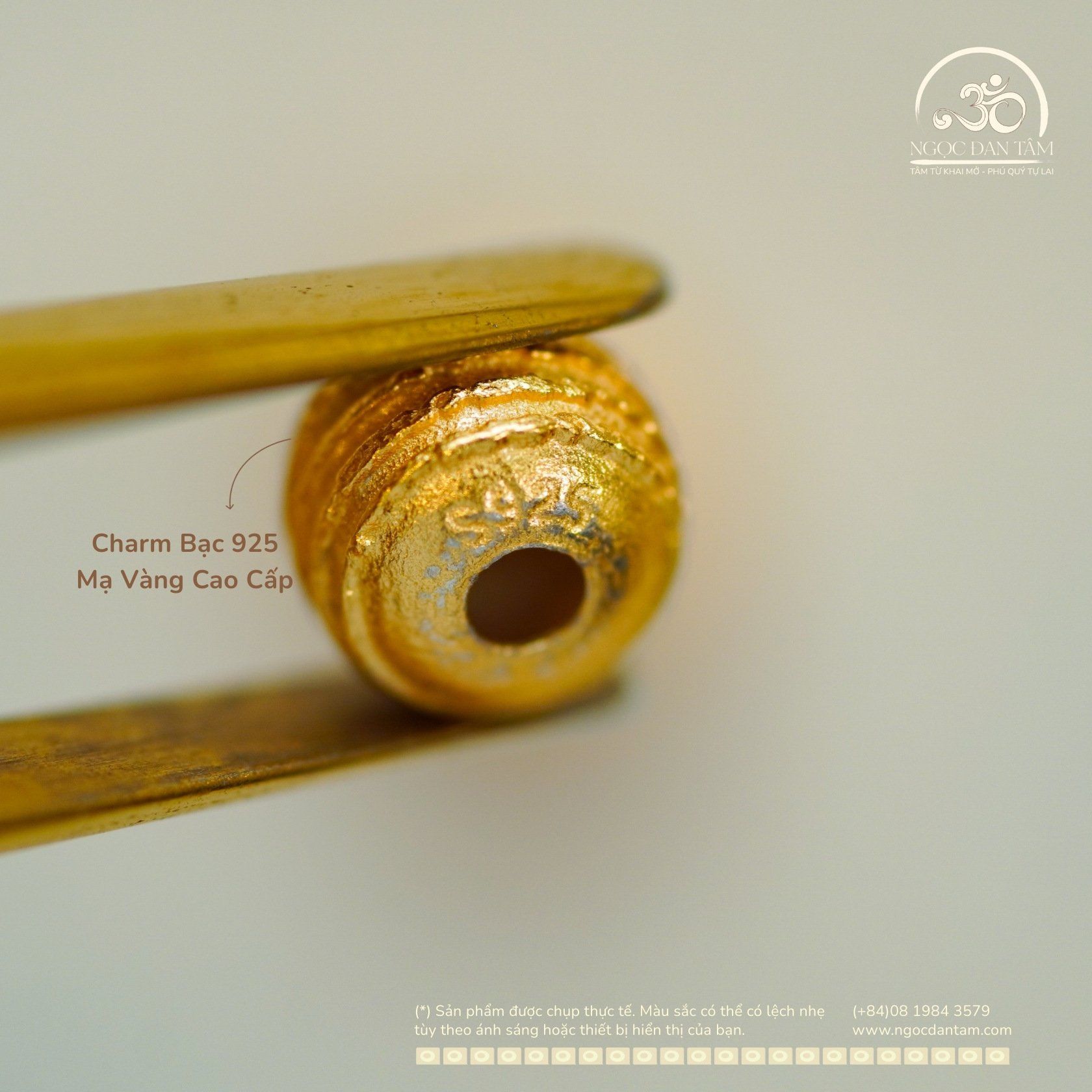  Charm 5 Vòng Nhỏ 4,65mm - Bạc 925 Mạ Vàng Cao Cấp 