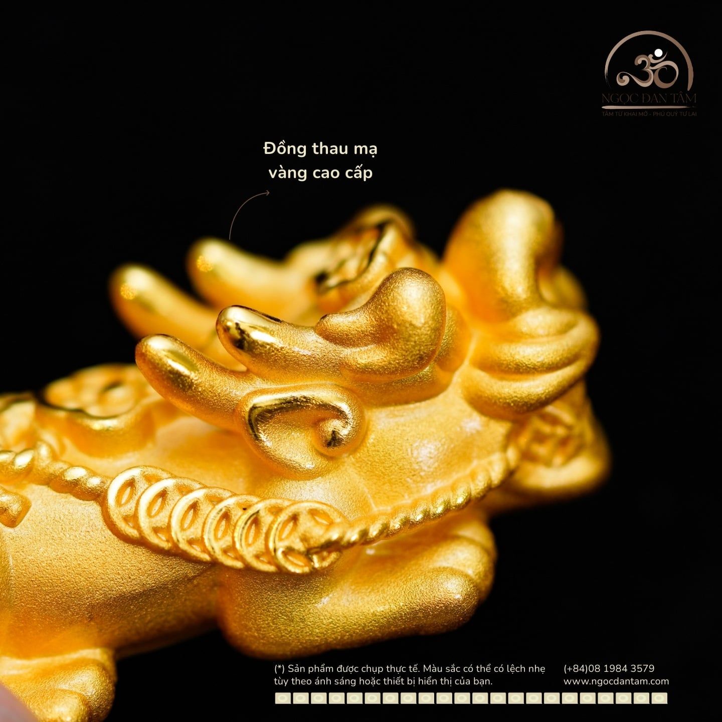  Tỳ Hưu 112 38,78mm - Đồng Thau Mạ Vàng 999 Cao Cấp 