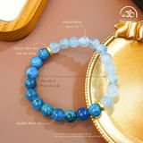  Vòng Tay Lưu Thủy (Aquamarine 7mm 3A & Apatite 8mm 2A) 