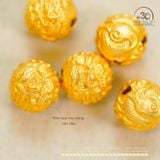  Charm Tròn Sư Tử 7,84mm - Kim Loại Mạ Vàng Cao Cấp 