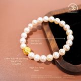  Vòng Tay Ngọc Trai 8mm Phối Charm Cát Tường 