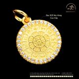  Mặt Dây Chuyền 12 Con Giáp Đính Đá 13.67mm - Bạc 925 Mạ Vàng Cao Cấp 