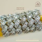  Charm Tròn Đính Đá Màu Bạch Kim 8,46 - Kim Loại Mạ Bạc Cao Cấp 