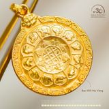  MDC Văn Thù Cửu Cung 8 Hướng 19,75mm - Bạc 925 Mạ Vàng Cao Cấp 