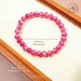  Vòng Tay Ruby Hồng Vip Cắt Giác 5,5 x 7,5 mm 