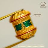  Charm Lu Thống Lục Tự Xanh Lá 9,43mm - Bạc Mạ Vàng Cao Cấp 