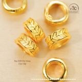  Charm Tròn Lá Lớn 7.54mm - Bạc 925 Mạ Vàng Cao Cấp 